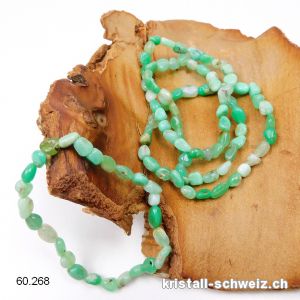 Armband Chrysopras 6-10 mm, elastisch 19 cm