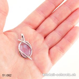 Anhänger Amethyst hell aus 925er Silber rhodiniert. A-Qual.