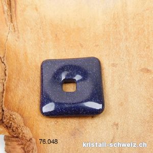 Goldfluss blau, Donut quadratisch 3 cm