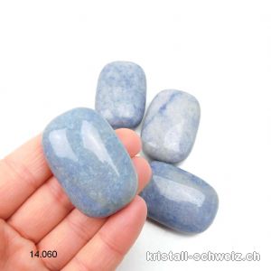 Quarz blau, Antistress rechteckig 4,5 x 3 cm