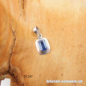 Anhänger Kyanit blau 1,5 cm aus 925 Silber