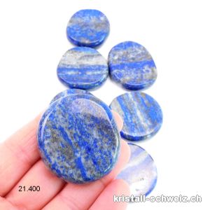 Lapislazuli flach 4 - 4,5 cm / 32 bis 40 Gramm. Grösse XXL