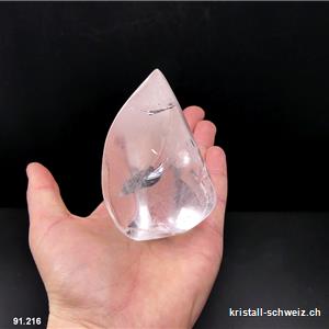 Bergkristall Flamme 9,2 cm. Einzelstück 230 Gramm