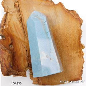 Blau Quarz mit Troilit, Obelisk 10 cm. Unikat 235 Gramm