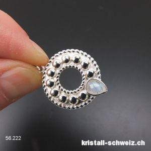 Anhänger Regenbogen Mondstein aus 925 Silber