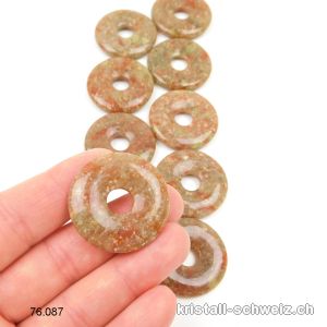 Epidot - Unakit - Granit, Donut 3 cm