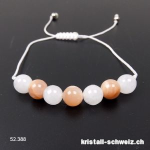 Armband Mondstein 8 mm, verstellbar. Sonderangebot