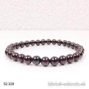 Armband Granat Almandin 6 - 6,5 mm / 18,5 cm. A-Qual.