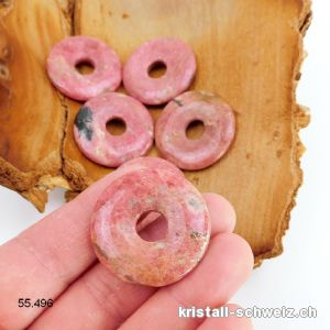 Rhodonit rosa, Donut 3 cm