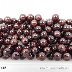 Granat Almandin dunkel, Kugel gelocht 9,5 - 10 mm