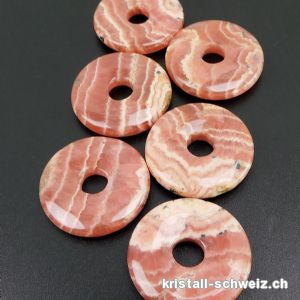 Rhodochrosit dunkel aus Peru, Donut 2,5 cm