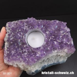 Windlicht Amethyst aus Brasilien. Unikat 1'350 Gramm