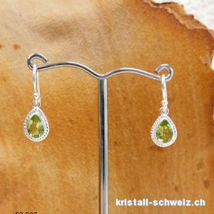 Ohrhänger Peridot facettiert aus 925er Silber