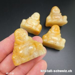 Buddha Chalcedon gelb 3,5 cm