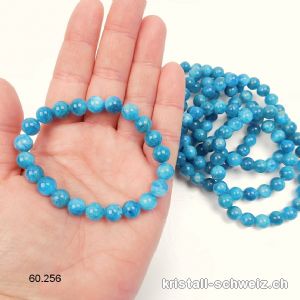 Armband Apatit blau 8 - 8,5 mm / 18,5 cm. Grösse M