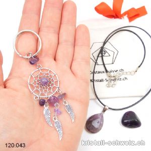 Set Amethyst - INNERER FRIEDEN. Sonderangebot mit Schlüsselanhänger