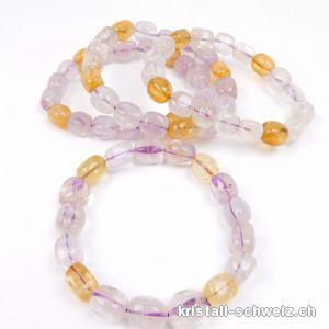 Armband Amethyst hell - Citrin 10-12 mm / 19,5 - 20 cm