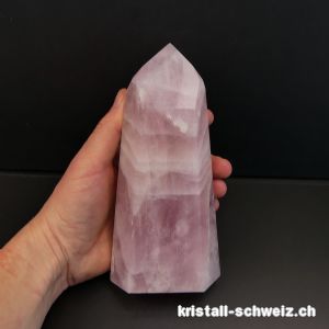 Rosenquarz Spitze 16 cm. Einzelstück 636 Gramm