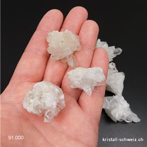 Bergkristall, kleine Gruppe aus Tirol 2,5 - 3 cm. Sonderangebot