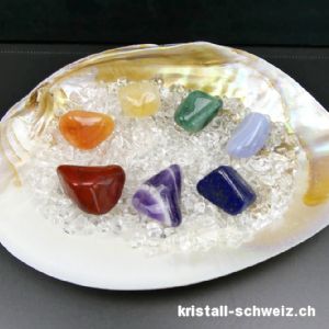 Kombination Chakren, 7 Edelsteine und Reinigung mit Lapislazuli