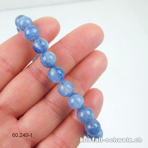 Armband Cyanit - Kyanit blau 8 mm / 18,5 cm. Unikat