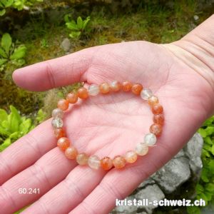 Armband Sonnenstein 7 mm, elastisch 17,5 cm