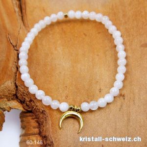 Armband Mondstein weiss 4 mm / 18 cm mit MOND