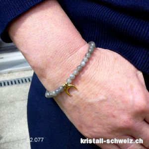 Armband Labradorit 5 mm / 18,5 cm mit MOND