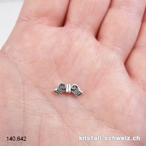 Engelsflügel, Zwischenteil 925er Silber antik 11 x 4,5 mm