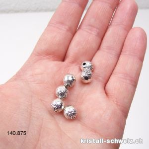 Zwischenteil OM aus Silbermetall 8 x 7 mm. Leicht oval-Kugel. SONDERANGEBOT