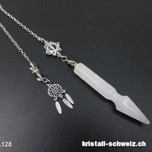 Pendel Bergkristall weiss 6 cm, mit Dreamcatcher 