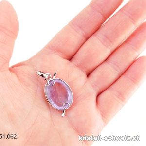 Anhänger Amethyst hell aus 925er Silber rhodiniert. A-Qual.