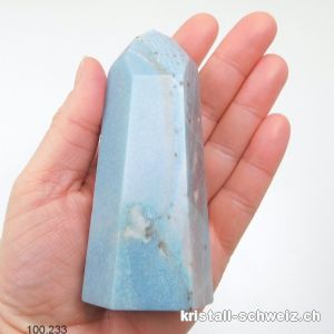 Blau Quarz mit Troilit, Obelisk 10 cm. Unikat 235 Gramm