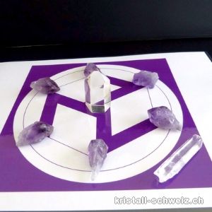 Flammen-Violet Reiki, Komplettset. Unikat mit Amethyst