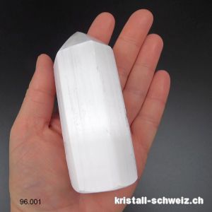 Selenit Spitze mit LED-Leuchthalterung. SONDERANGEBOT