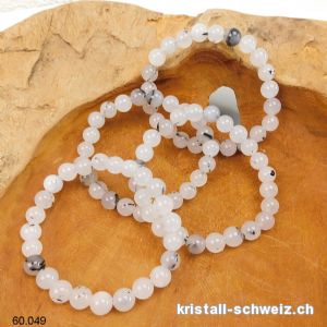 Armband Achat - Dendriten 8 mm elastisch 18,5 cm