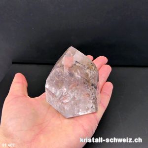 Phantom Quarz mit Einschlüssen schwarz. Unikat 248 Gramm