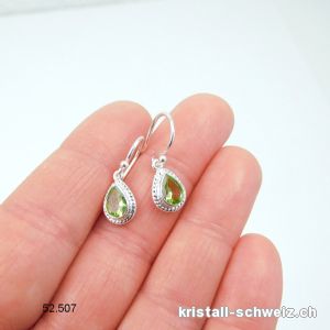 Ohrhänger Peridot facettiert aus 925er Silber