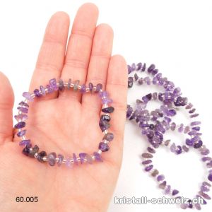 Armband Amethyst Barok, elastisch 16,5 - 17 cm. Grösse S