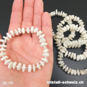 Armband Mondstein creme 8 - 10 mm / 17 - 17,5 cm. Grösse S