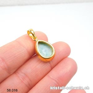 Anhänger Larimar aus 925 Silber vergoldet