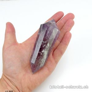 Vogel Amethyst Doppelender 12 Facetten, 10 x 3,5 cm. Einzelstück