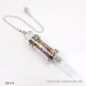 Pendel Chakra und Bergkristall, ca. 8 cm. Sonderangebot