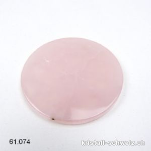 1 Rosenquarz Disc - Scheibe 6 x 0,5 cm dick