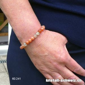 Armband Sonnenstein 7 mm, elastisch 17,5 cm