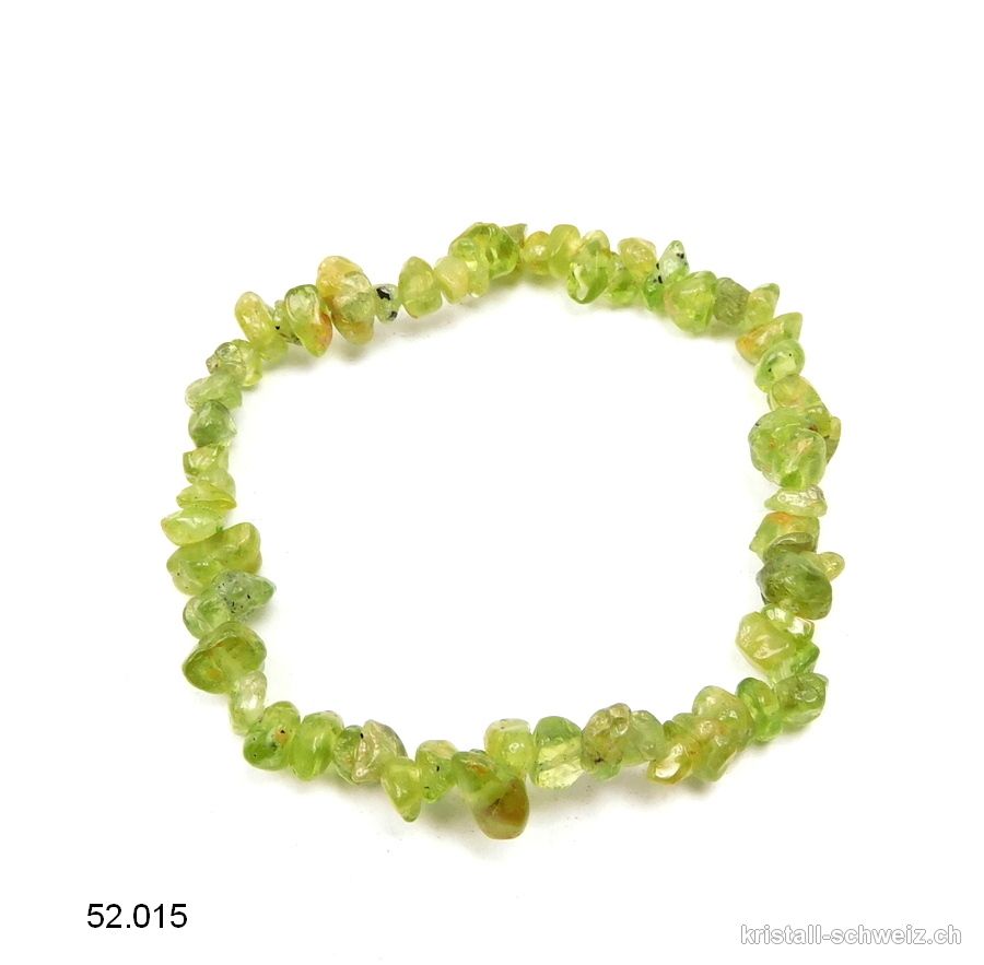 Armband Splitter Peridot - Olivin, elastisch 18,5 - 19 cm. SONDERANGEBOT