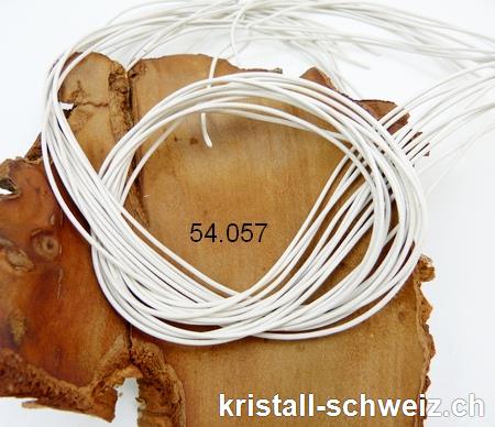 Lederband Weiss, 1,5 mm / 1 Meter