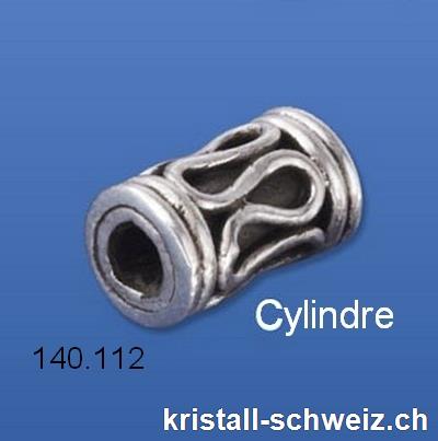 Zylinder 8 x 4 mm, Zwischenteil 925er Silber