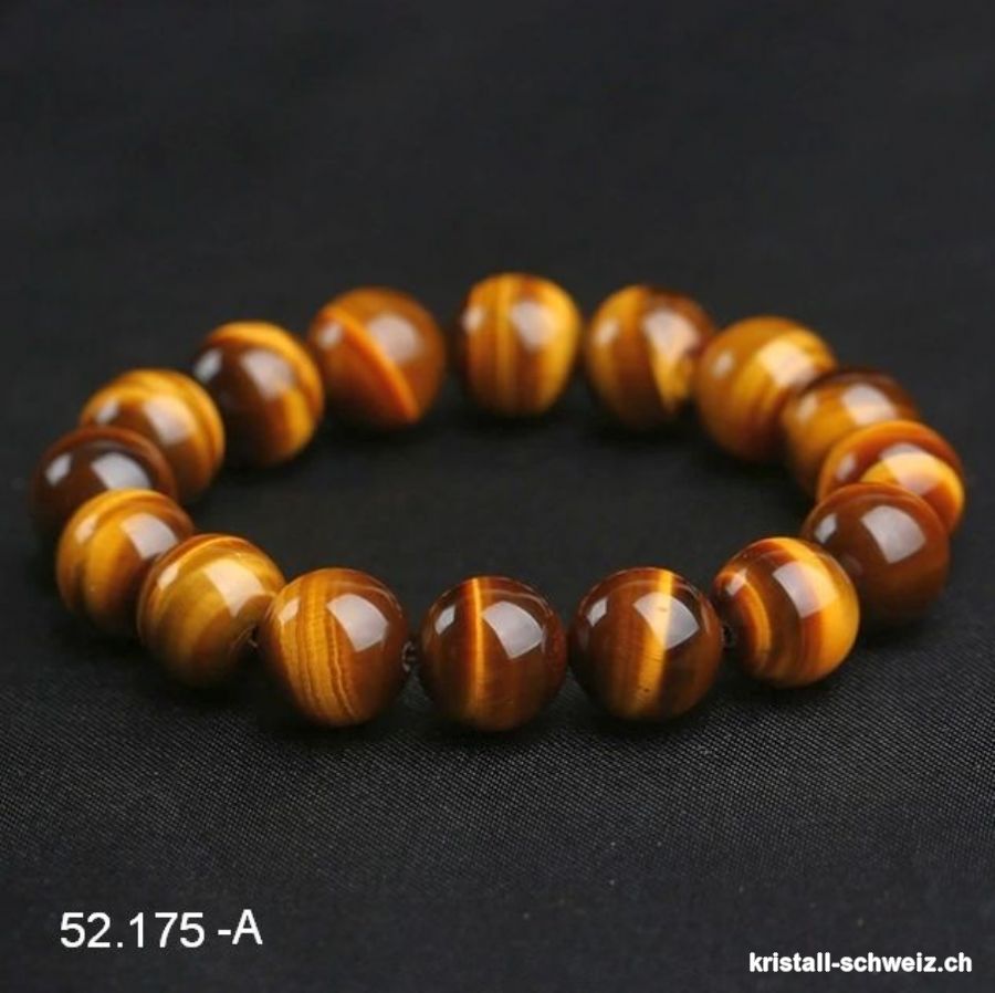 Armband Tigerauge 10 mm / 19 cm. A-Qual.