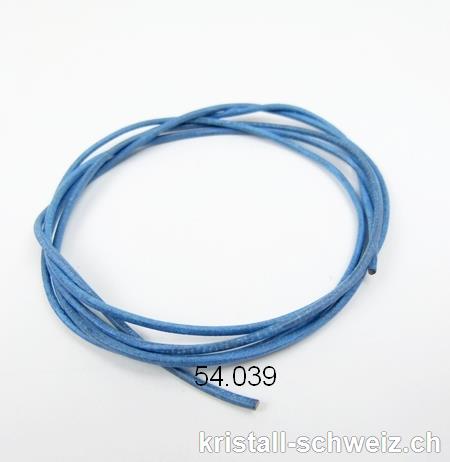 Lederband Blau, 1,5 mm /1 Meter